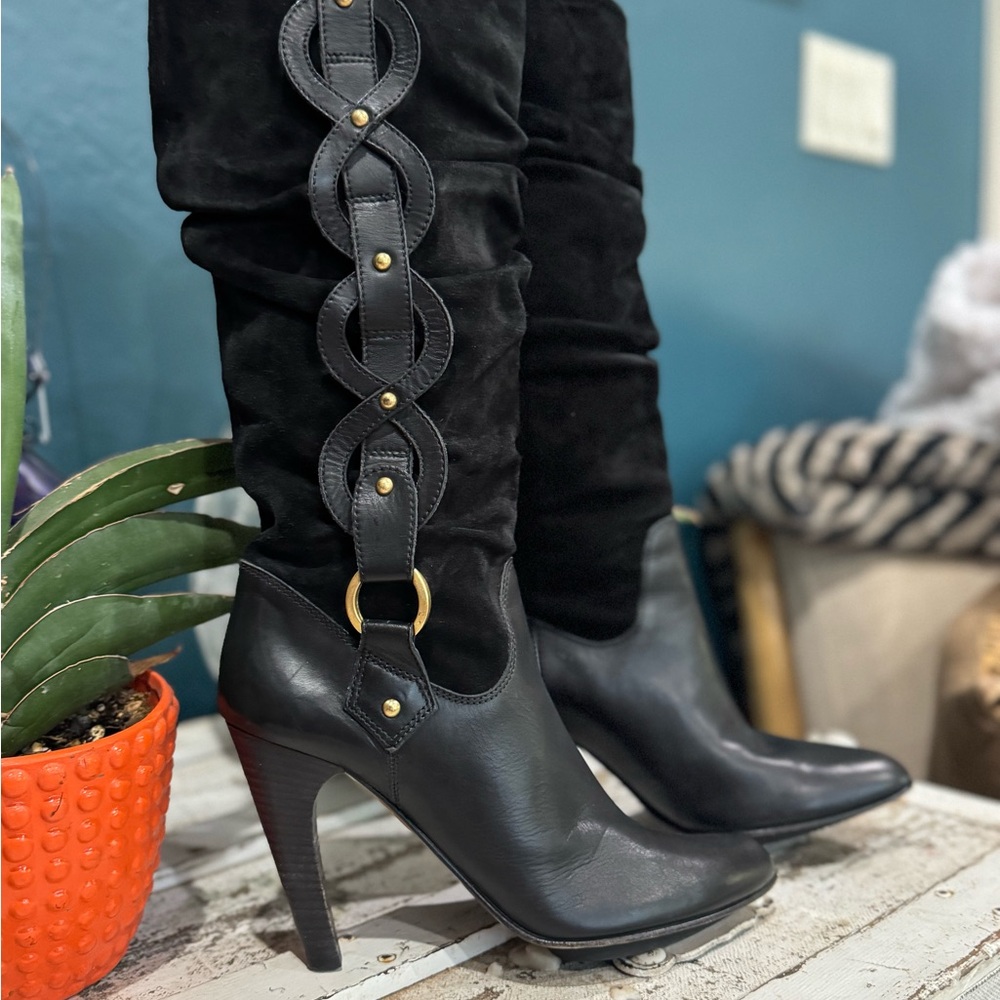 Isabella Fiore Black Heeled Boots